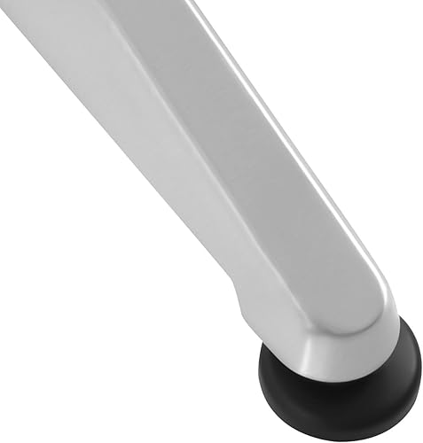 Miniatura 8 de CNCEST Mesa de bar redonda moderna de 23.62 x 43.3 pulgadas, capacidad máxima de carga 132 libras, acero inoxidable + aluminio para exteriores e