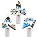 18Pcs Nautical Party Centerpiece Sticks Cruise Ship Birthday Party Table Decorations Sailing Ocean Ship Party Decorations Iceberg Lighthouse Table Toppers for Anchor Classic Movie Baby Shower Supplies