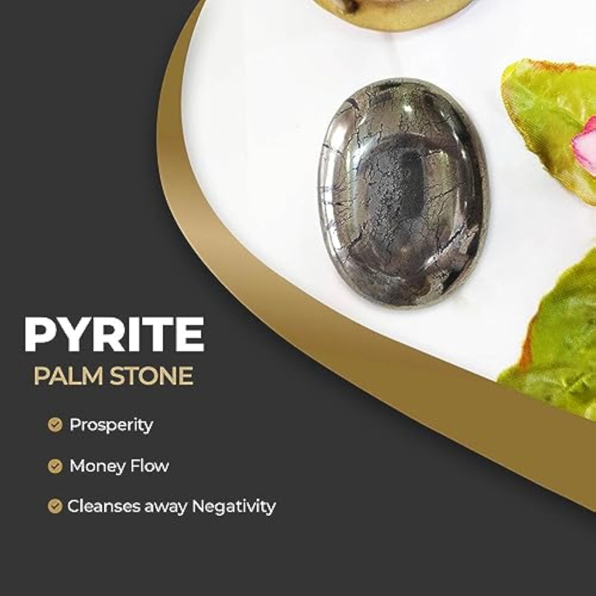 Healing Crystal Palm Stone for Anxiety Relief