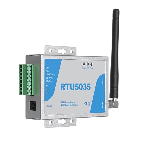 CFWWSAQ Motore Cancello Scorrevole RTU5035 2G gsm Apriporta Relè Interruttore Chiamata Porta Telecomando Telefono Controllo Apriporta SMS Integrato Allarme Intelligente for la casa
