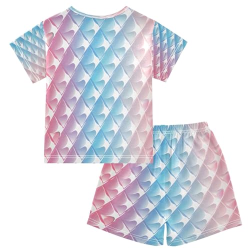 senya Short Sleeve Pajamas Sets Summer Cotton Sleepwear Gradien Color Design2