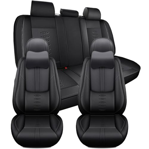 Image of Car Seat Covers for Toyota Camry 2012-2025 2026,Waterproof Leather Seat Covers 5-Seats Luxury,Car Interior Accessories with Airbag,Car Seat Protectors for Camry(Black)
