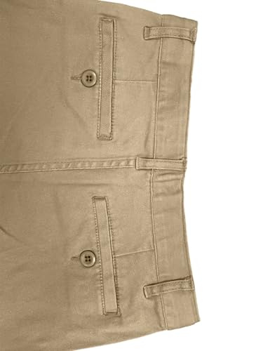 Bienzoe Boys Adjustable Waist Slim Cotton Stretch School Pants3