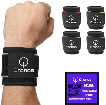 Cronos - Muñequeras Crossfit (1 par). Soporte para Levantamiento ...