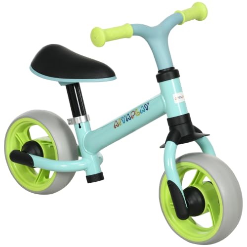 AIYAPLAY 8 Zoll Baby-Laufrad mit verstellbarem Sitz 18-48 Monate Grün