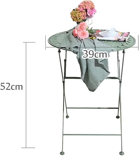 Mesa De Jardim Metal Shabby Chic Móveis De Jardim Ferro Mesa Redonda Jardim Pátio Mesa Bistrô, Verde