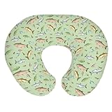 Fishing Baby Nursing Pillow Covers for Boy Girl Freshwater Fishes Lures Nursing Slipcovers for Breastfeeding Pillows Soft Stretchy Lake Outdoors Fishing Lovers Gift Removable Cover for Newborn Infant