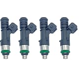 Amrxuts 0280158200 Lot de 4 injecteurs compatibles avec Ford B MAX 2012 ON C MAX Mondeo 2007 2015 1.6 Compatible avec Fusion 2004 2012 Fiesta 2000 2018 MK4 MK5 MK6 1.25 1.4 1.6 Focus 1 .4 1.0 6 1998