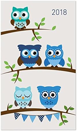 Weekly Pocket Diary Planner Style 2018 "Owl" 9 x 15 cm