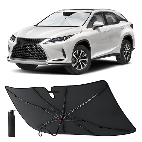 EcoNour Windshield Sunshade & Window Tint for Lexus RX 350 2016 2017 2019 2020 2021 2022 | Front Windshield Sun Shade UV Heat Blocker | Foldable Car Sun Visor Interior Cooling Accessories