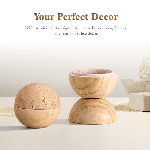 Generic Handmade Taverntine Incense Burner - Incense Holder For Meditation, Yoga, Spa | Suitable For Cone, Sage Bundles, Palo Santo, Sticks, Coil, | For Room Decor, Home Decor, Kitchen thumb #6