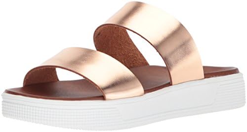 Saige Flat Sandal, Rose Gold 
