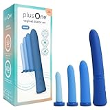 plusOne Vaginal Dilator 4 Piece Set, 10 Vibrations with Optional Heat Setting, Made of Body-Safe Silicone, Waterproof, USB Rechargeable