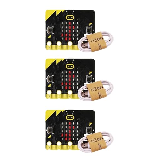 Eoslcusmvl 3X el Kit de Microbit Tablero V2 Tiene Parlantes Incorporados y un MicróFono Compatible con Inteligencia Artificial