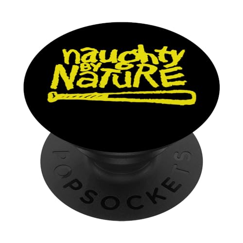 Naughty By Nature – Yellow Logo Black PopSockets PopGrip Intercambiabile