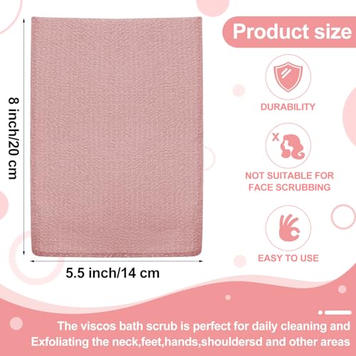 Image of Tatuo 12 Pack Korean Exfoliating Mitts, Italy Towel,8 x 5.5 in,Pastel | Body Washcloth, Remove Dead Skin, Viscose Rayon Scrubber for Home Spa, for Keratosis Pilaris, Reusable Full Body Use