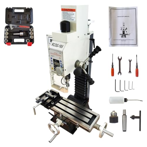 WYDDDARY Mini Precision Drilling and Milling Machine 600W Mill/Drill Brushless Motor Machine High Precision Variable Speed 50-2250rpm Drilling and Milling with MT2 Taper 110V
