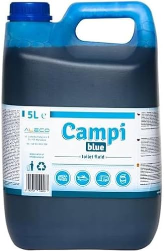CAMPI Blue 5L – Sanitary Liquid and Additive for Portable Toilets – Toilet Chemical for Bathroom – For Waste Water Tank in Motorhomes and Caravans