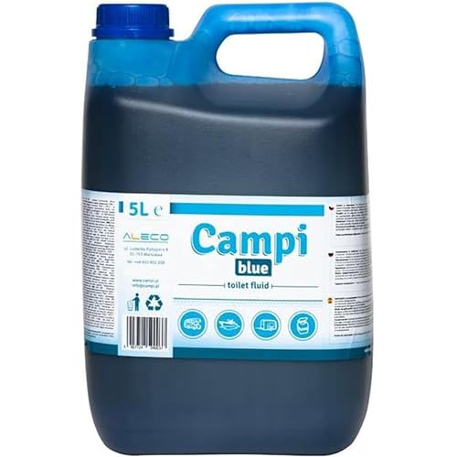 CAMPI Blue 5L - Líquido sanitario y aditivo para inodoros portátiles – Químico WC para baño – Para depósito de aguas residuales en autocaravanas y caravanas
