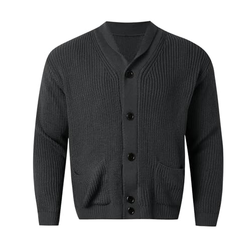 Jersey hombre cardigan con botones y bolsillos de corte ajustado 3
