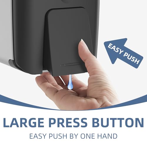 Image of Soap Dispenser Wall Mount 28oz Commercial Hand Soap Dispenser for Bathroom Liquid Gel Hand Sanitizer Dispenser No Drilling Black
