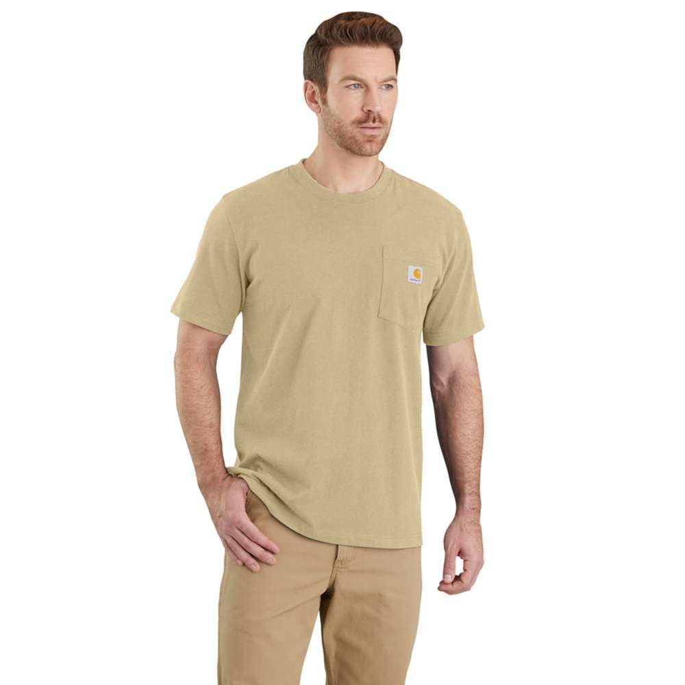 Carhartt Herren K87 Pocket S/S T-Shirt T-Shirt, Beach Heather, XS