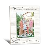 Beliran Three Generations Picture Frame 5x7, Family Photo Frame, Family Birthday Christmas Gifts for Parents Grandparents, 3 Generations Wooden Picture Photo Frames for Desk Home Room Decor