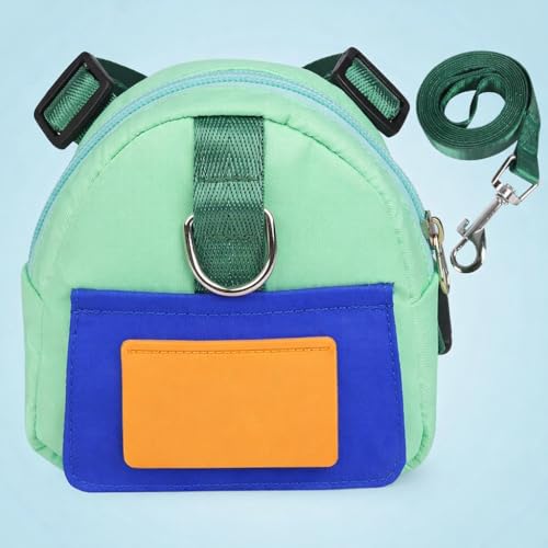 Mochila Pet para Cachorro e Gato com Guia e Coleira – Bolsa de Transporte Portátil Confortável (Verde, P)