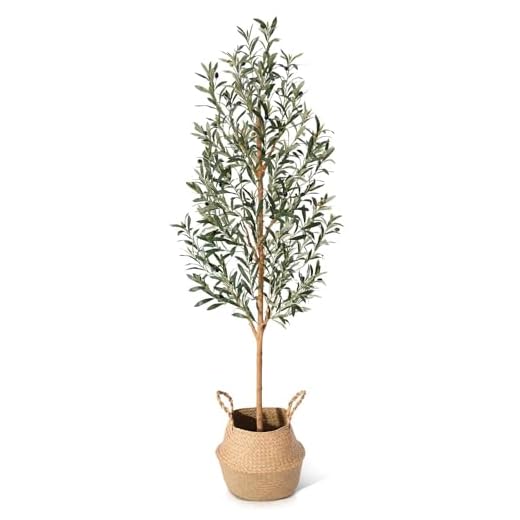 6FT Faux Olive Tree with Basket