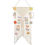 Hair Clips Hanger ,FENGJIANG Macrame Hair Bow Holder Organizer for Girls, Boho Bow Holder for Girls,...