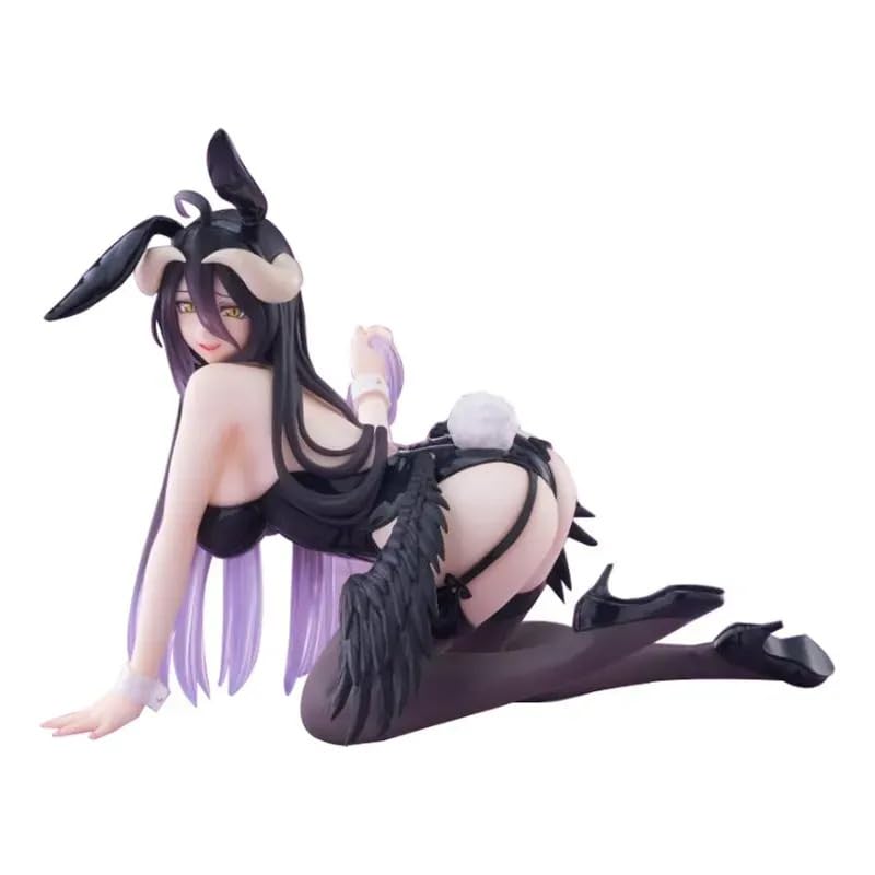 Image of Overlord Albedo Bunny Girl PVC Figurine | 12 CM Ecchi Anime Statue | Dark Fallen Angel Demon Crawling Pose Figure | Premium Adult Manga Shelf Decor & Otaku Gift