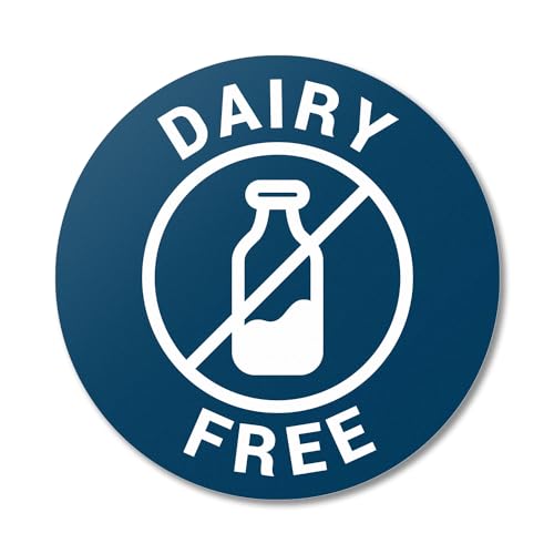Dairy Free Food Labels Stickers, 1.5 inch Round, 300 Labels
