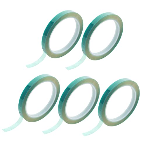 JEWEDECO 5 Rolls High Temperature Resistant Sublimation Masking Tape Heat Resistant Protective Tape for Heat Press Reusable Industrial Grade