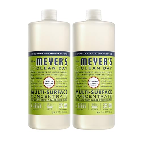MRS. MEYER'S CLEAN DAY Multi-Surface Everyday Concentrate, Lemon Verbena Scent, 32 Fl Oz Bottle - 2...