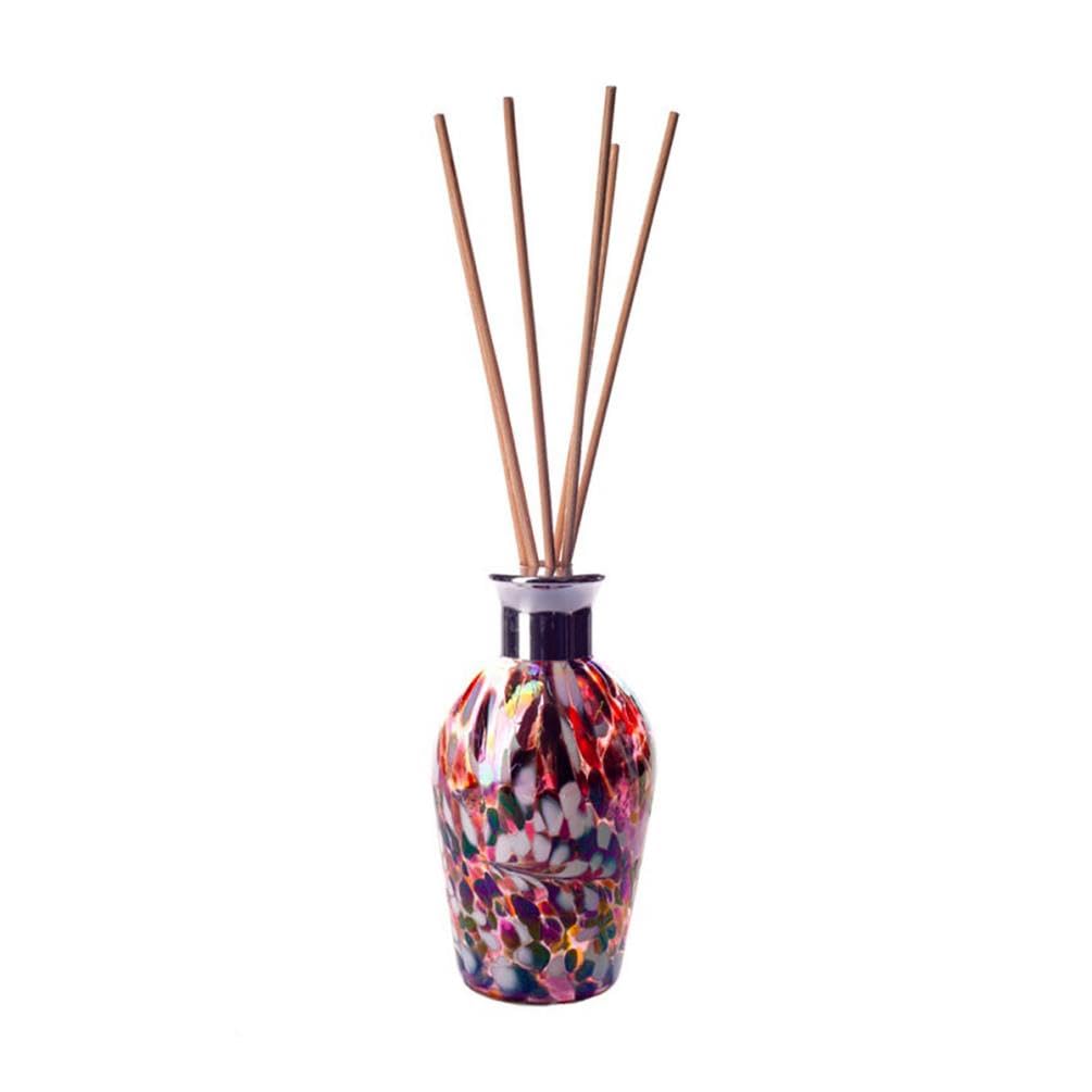 Amelia Art Glass Red, Black & White Reed Diffuser Dome