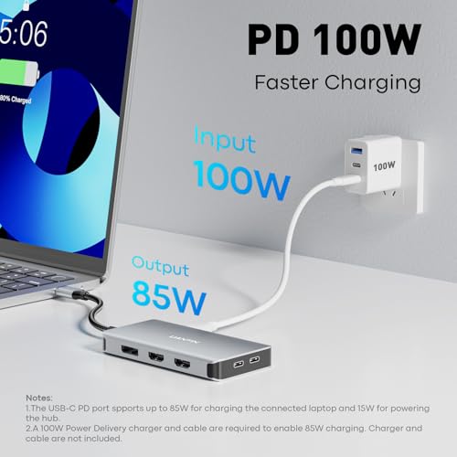 Estación de acoplamiento 3 monitores que soluciona la falta de puertos USB C 6