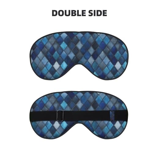 Blue Glass Mosaic Adjustable Sleep Mask