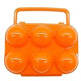 Case Rígido Porta 6 Ovos Plastico Transporte Trava Segurança