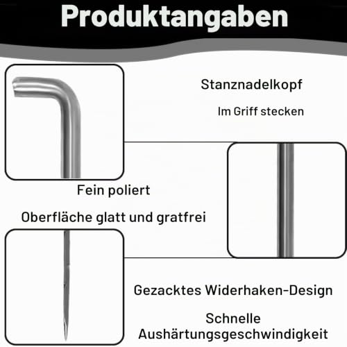 RPHONGHONG Filznadeln Edelstahl 100 Stück 78cm – Bild 3