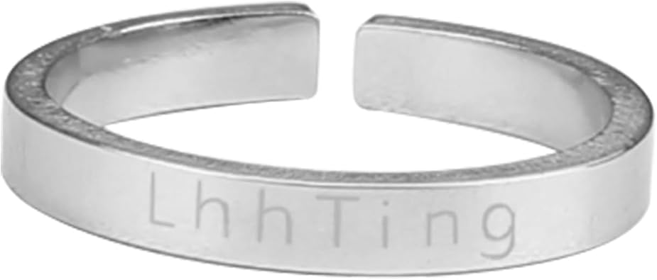 Silver Simple Rings for Women, 4 mm Elegant Classic Rings Stacking Thumb Ring for Wedding