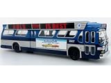 1963 GM TDH-5303 Transit Bus MTA New York City Surface Transit Blue Two-Tone with Graphics The Bus & Motorcoach Collection Limited Edition to 504 Pieces Worldwide 1/43 Plastic Model 43-0666