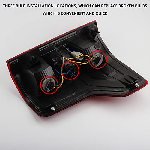 Dasbecan Left Driver Side Tail Light With Bulb Compatible With Ford F150 F-150 2018 2019 2020 Brake Rear Lamp Replaces Jl3Z13405H #TOP6