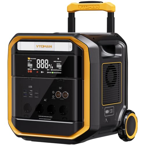 VTOMAN FlashSpeed Pro 3600 Station d'alimentation portable 3600 W, 3096Wh | générateur solaire (pointe 7200 W), LiFePO4, extensible jusqu'à 6192 Wh, charge rapide 0 à 100 % en 2 heures, pour la maison
