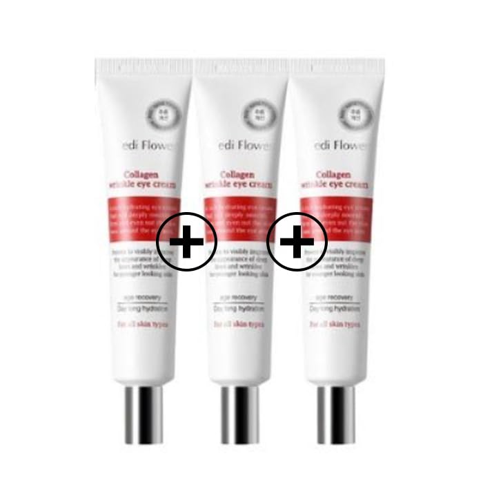 MediFlower/Collagen Wrinkle Eye Cream 40ml X 3EA /Long hydration/Korea-Beauty/Korea Made