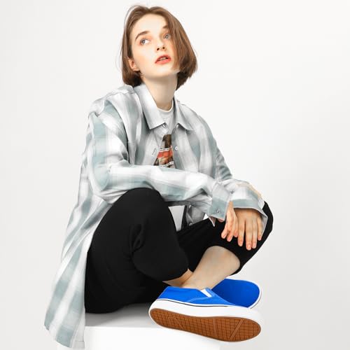 Image of Women's Canvas Slip On Sneakers Non Slip Loafers | low top non slip on walking breathable casual comfortable fashion tennis