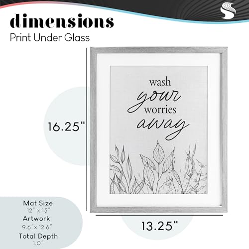Affiche encadrée minimaliste sous verre Stupell, finition premium 40x33 cm - 4