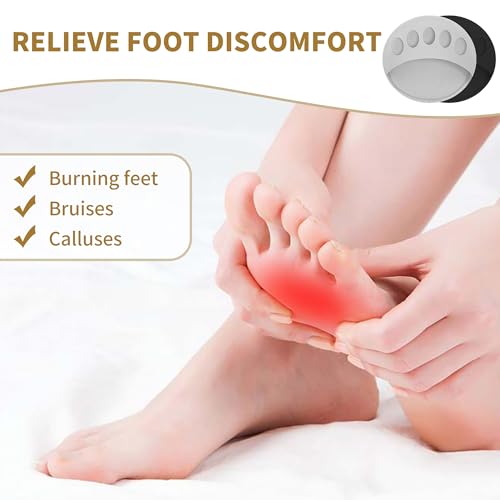 Image of 4 Pairs Honeycomb Fabric Forefoot Pads Women High Heels Invisible Socks High Heel Comfort Pads for Relieving Foot (2Gray 2Black)