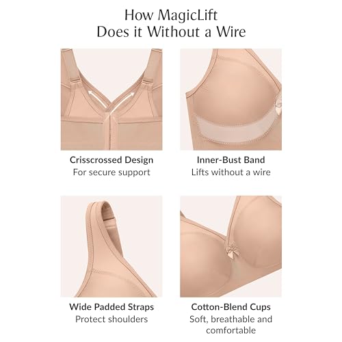 Image of Glamorise Women's MagicLift Active Support Bra Wirefree #1005