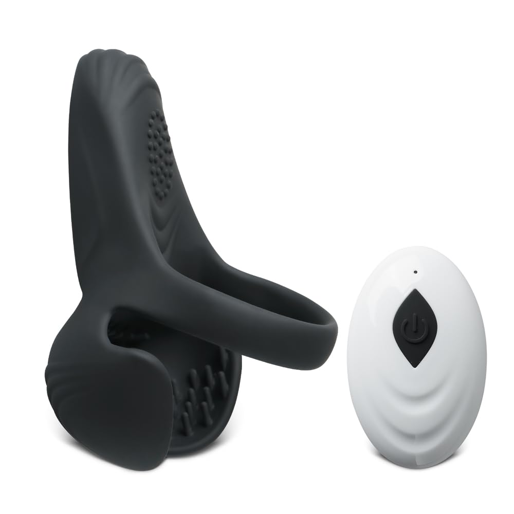 BeHorny Vibrating Cock Ring with Balls Vibrator, Rechargeable Male Adult Sex Toys 9 Vibration Modes Longer Harder Stronger Erection