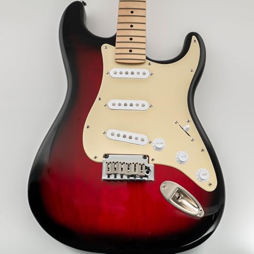 Image of Musiclily SSS 11 Hole Strat Guitar Pickguard for Fender USA /Mexican Made Standard Stratocaster Modern Style, 1Ply Cream